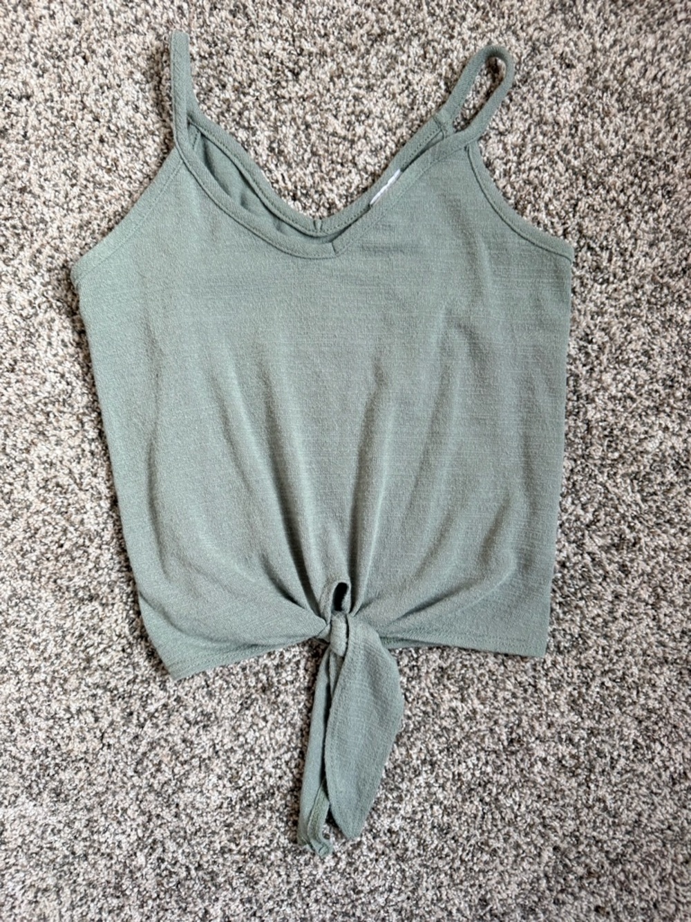 Olivia Rae Sage Green Tie-Front Camisole